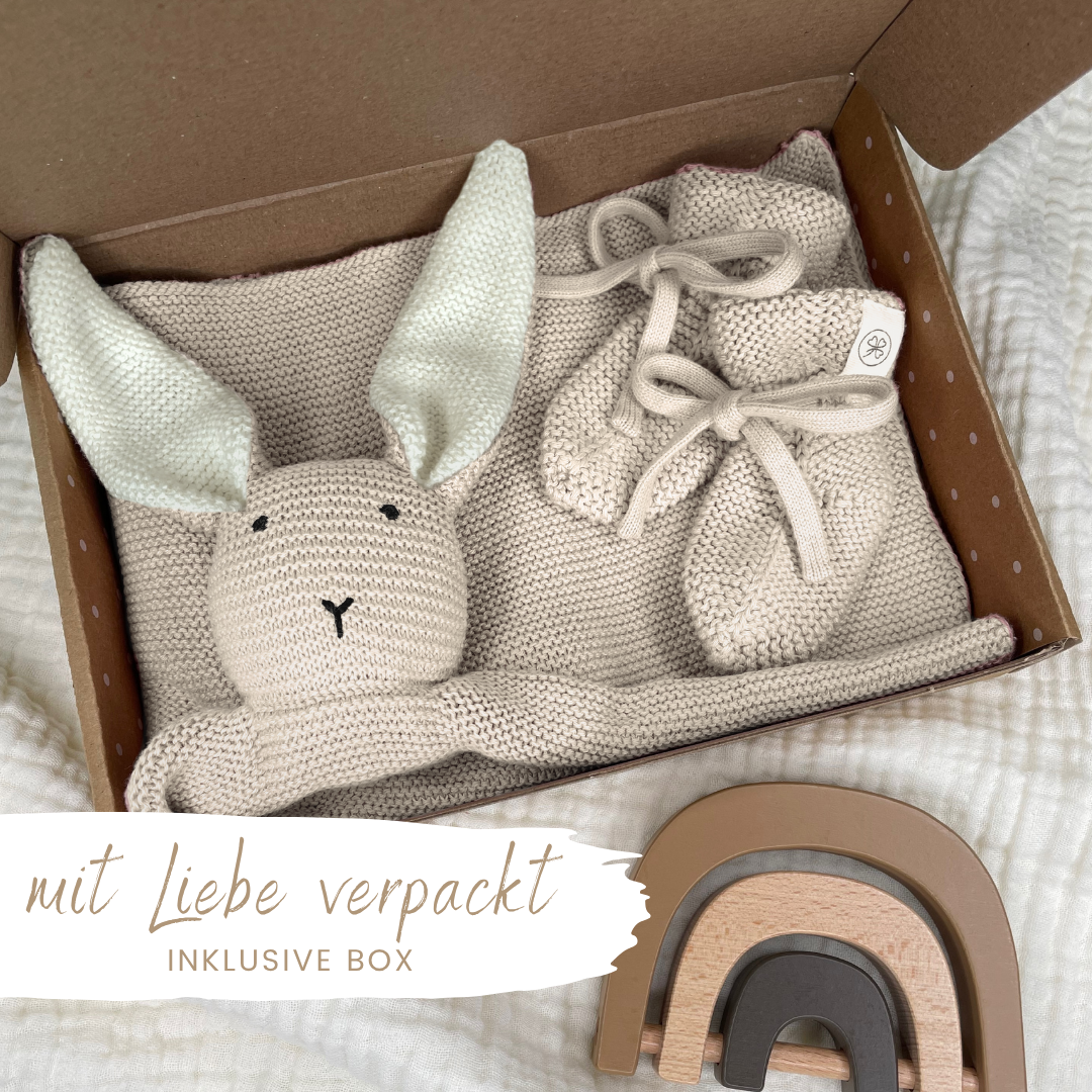 Baby Geschenk-Set Hase