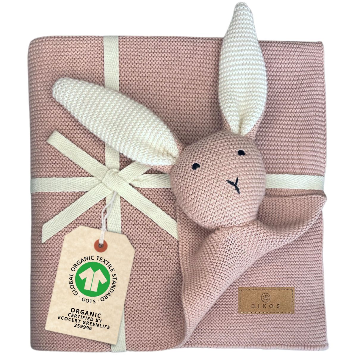 DIKOS® Babydecke SCHMUSE-HASE – Bio-Baumwolle
