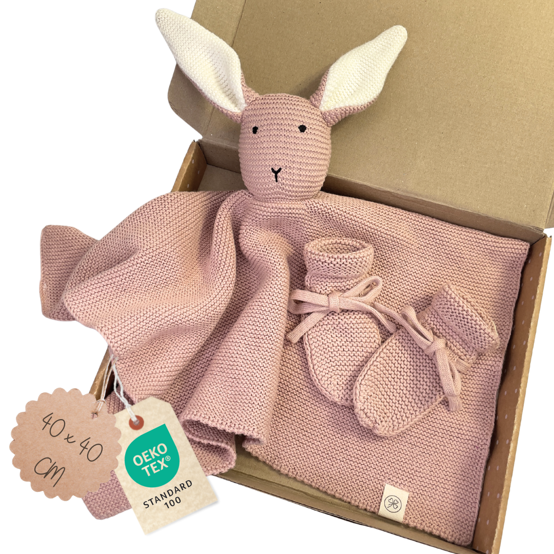 Baby Geschenk-Set Hase