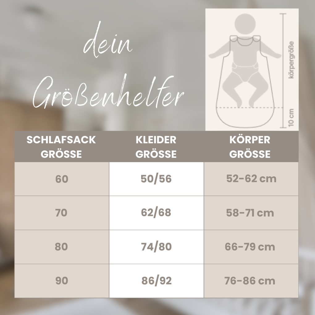 Schlafsack 2,5 TOG - Regenbogen - grau