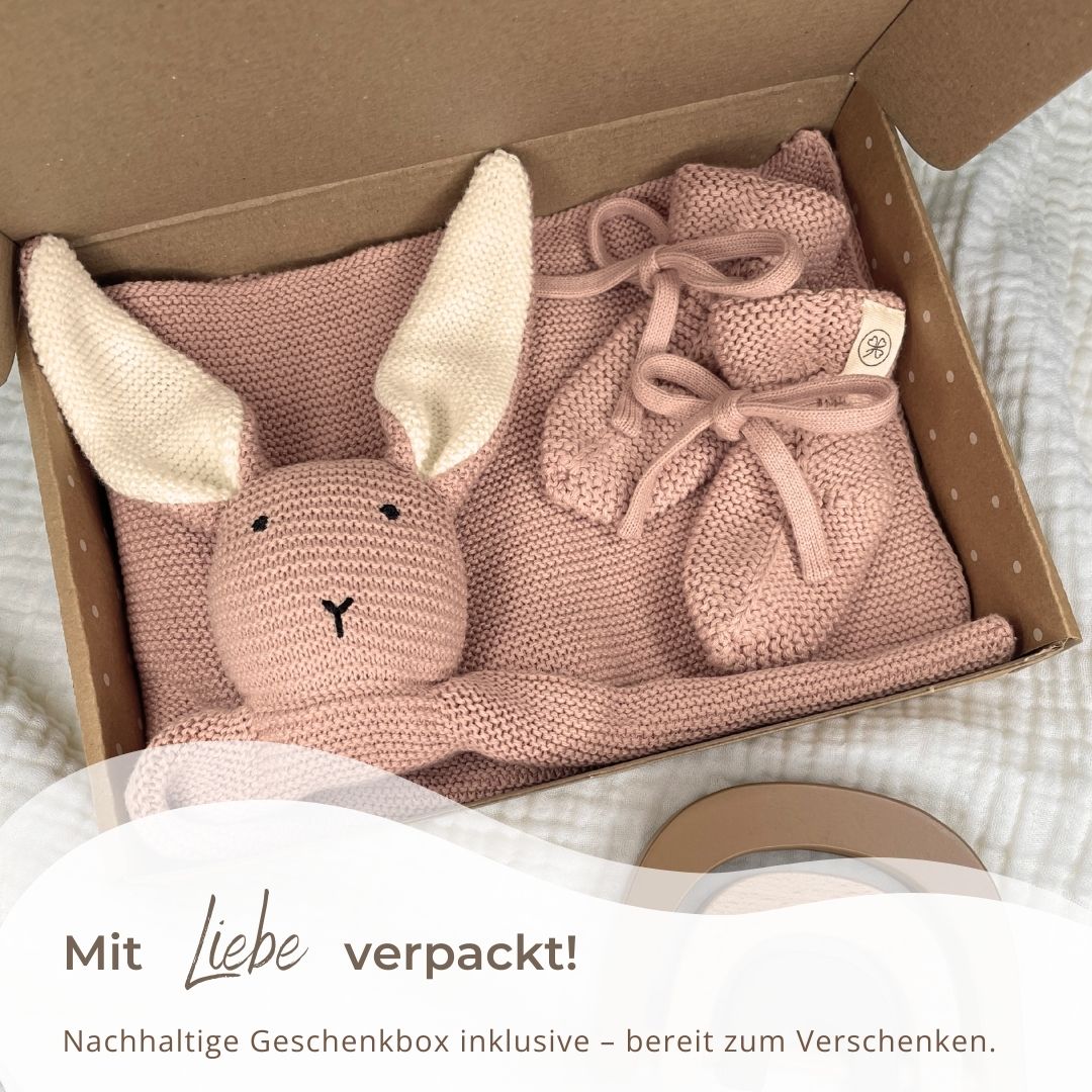 Baby Geschenk-Set Hase