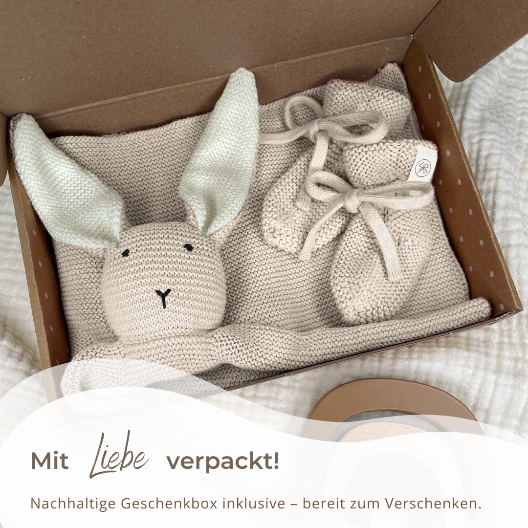 Baby Geschenk-Set Hase
