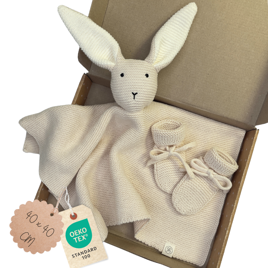 Baby Threads Hasen-Puppe – Cremefarben, 35 Cm, Aus Bio-Baumwolle, Für Neugeborene & Babys