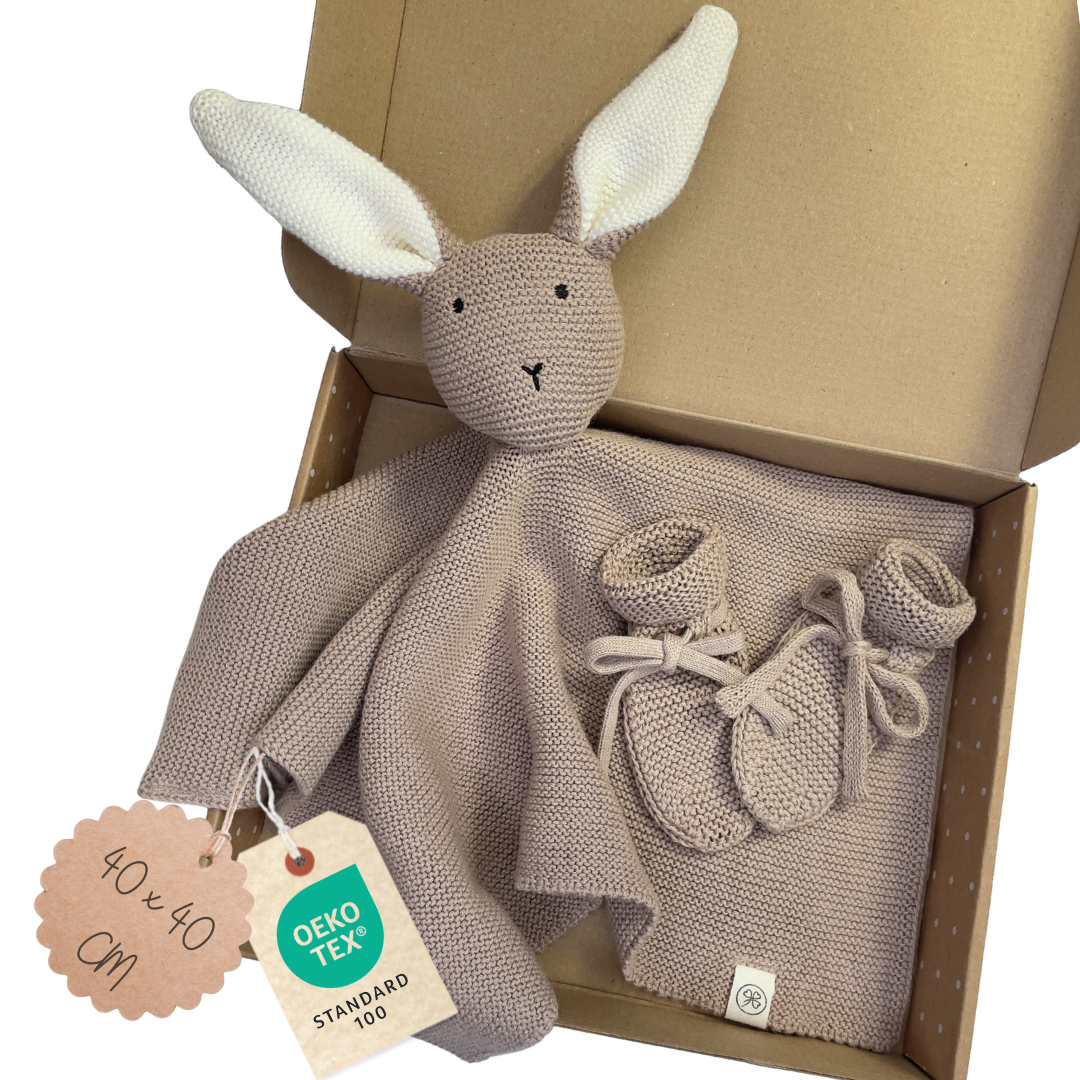 Baby Geschenk-Set Hase