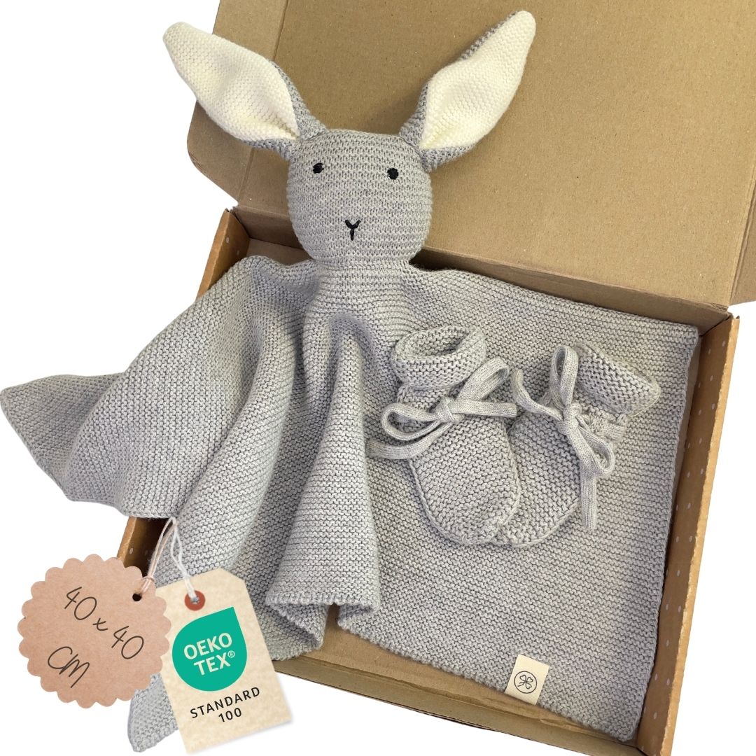 Baby Geschenk-Set Hase