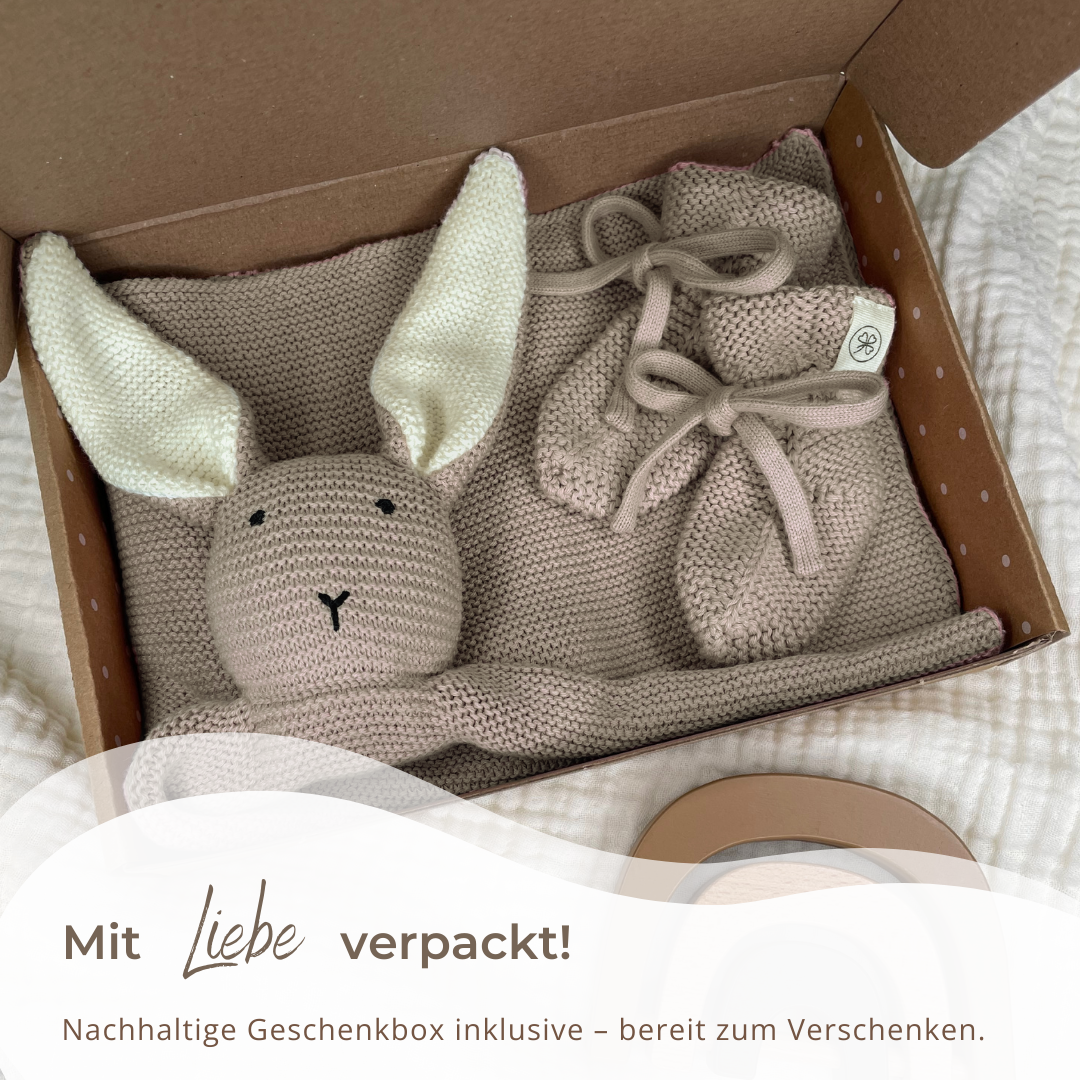 Baby Geschenk-Set Hase