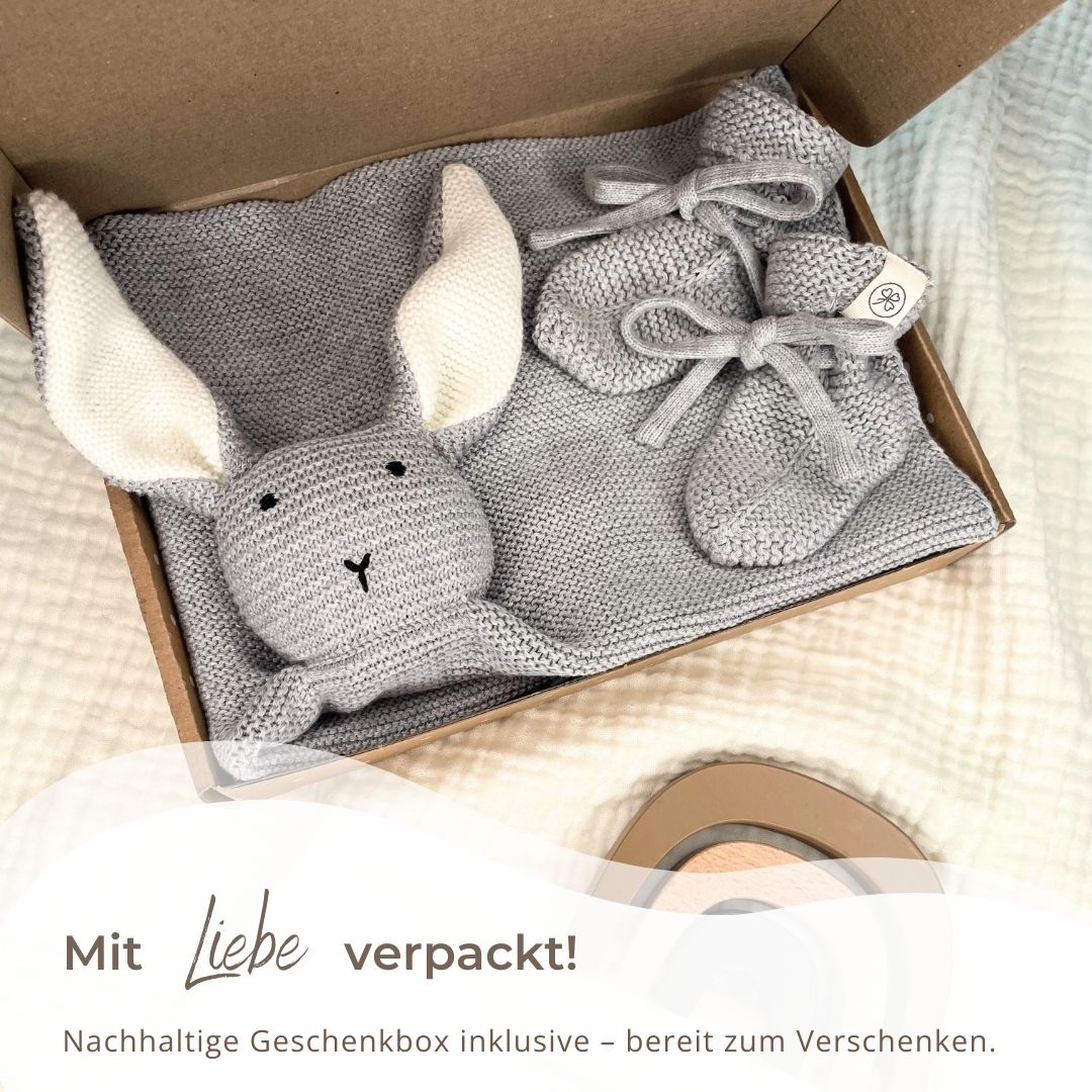 Baby Geschenk-Set Hase